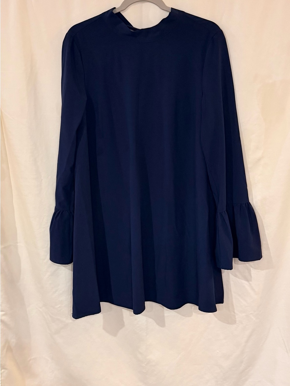 Lulu's Navy Ruffle Cuff Mini Dress